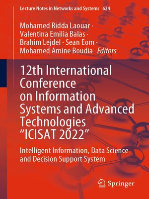 cover image of 12th International Conference on Information Systems and Advanced Technologies "ICISAT 2022"